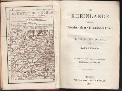 Die Rheinlande von der Schweizer bis zur holländischen Grenze. Handbuch für Reis