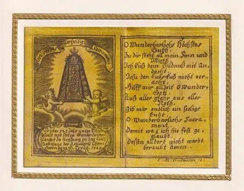 Gelobt sey das allerheiligste Sacrament. So über 525 Jahr unter rother Gestalt m