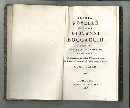 Trenta Novelle di Messer Giovanni Boccaccio scelte dal suo Decameron  premessavi