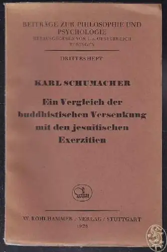 SCHUMACHER, Ein Vergleich der buddhistischen... 1928