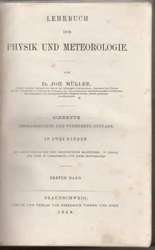 MÜLLER, Lehrbuch der Physik und Meteorologie. 1868