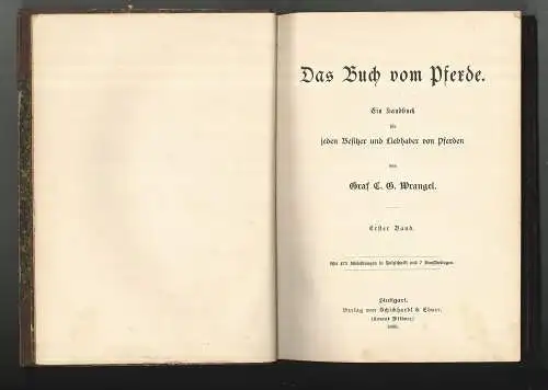 Das Buch vom Pferde. Ein Handbuch für jeden Besitzer und Liebhaber von P 1901-24