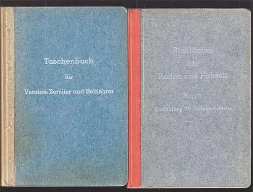 Taschenbuch für Vereine, Bereiter und Reitlehrer.