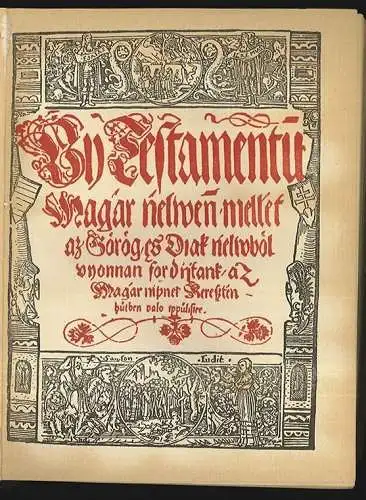 Nu Testamentu. Magár nélwén mellét... [Neues Testament].