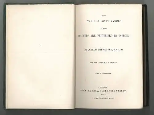 The various contrivances by which orchids are fertilised by insects. DARWIN, Cha