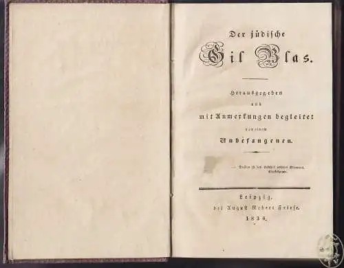 KORN, Der jüdische Gil Blas. Herausgegeben und... 1834