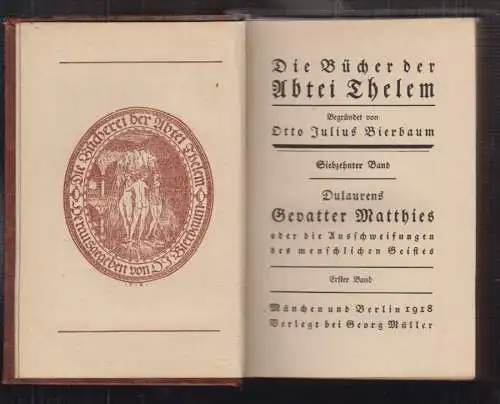 Gevatter Matthies oder die Ausschweifungen des menschlichen Geistes. DULAURENS, 