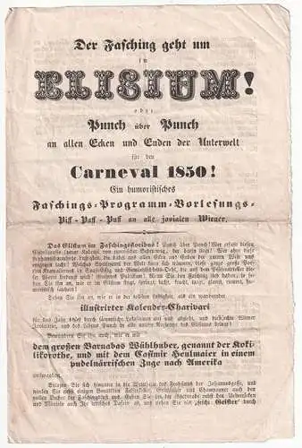 Der Fasching geht um im Elisium! oder Punch über Punch an allen Ecken und Enden