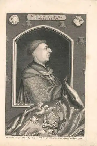 John Duke of Bedford Regent of France. VERTUE, G[eorge].