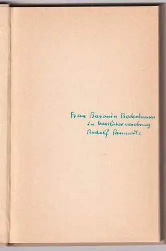 König Laurin. Ein episches Gedicht. PANNWITZ, Rudolf.