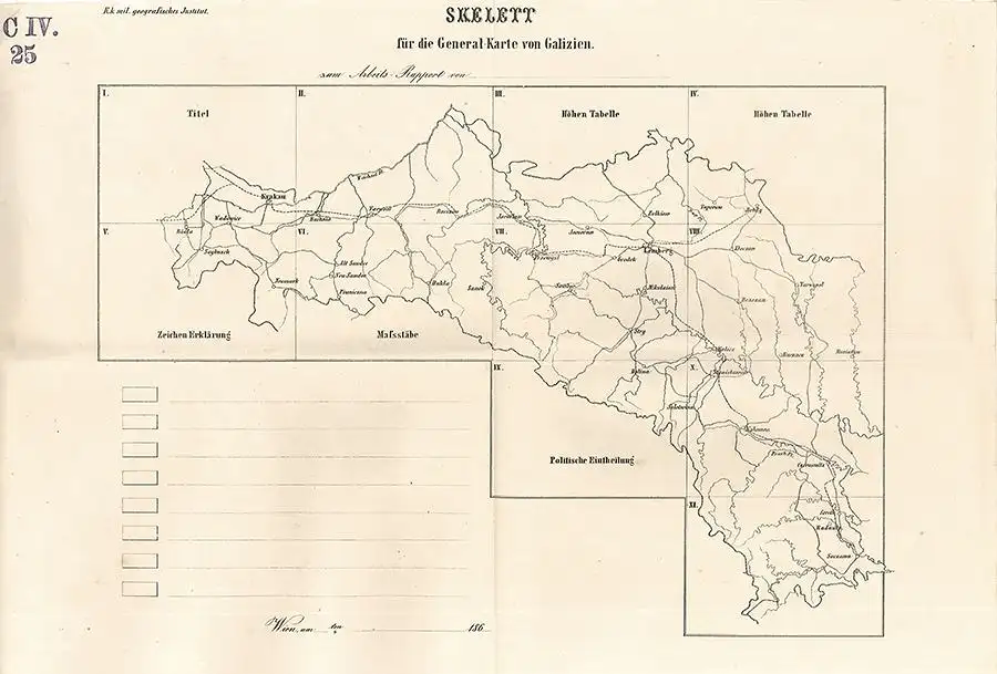 General-Karte des Königreiches Galizien und des Herzogthumes Bukowina. 0