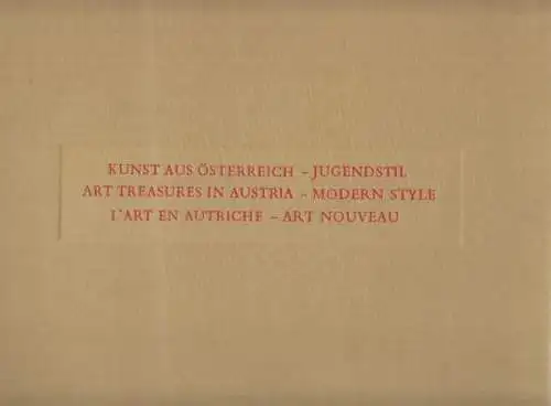 MRAZEK, Jugendstil. Kunst aus Österreich - Art... 1972