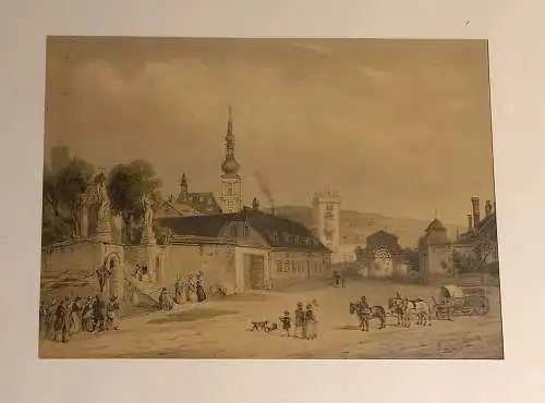 [Ansicht des Kalvarienbergers des Stiftes Heiligenkreuz]. [CHAPUY, Nicolas] - [K