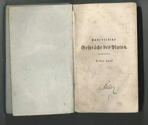 [Auserlesene Gespräche des Platon]. PLATON. - STOLBERG-STOLBERG, Friedrich Leopo