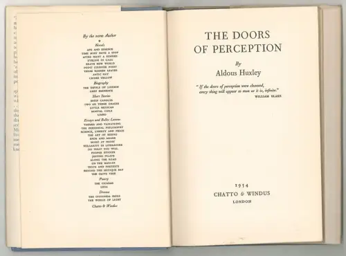 The doors of perception. HUXLEY, Aldous.