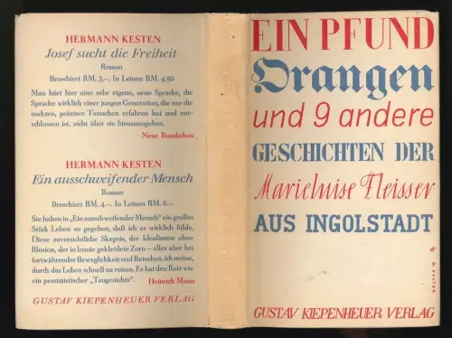 Ein Pfund Orangen und neun andere Geschichte der Marieluise Fleisser aus Ingolst