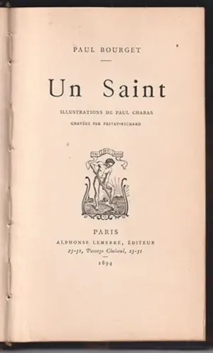 Un Saint. BOURGET, Paul.