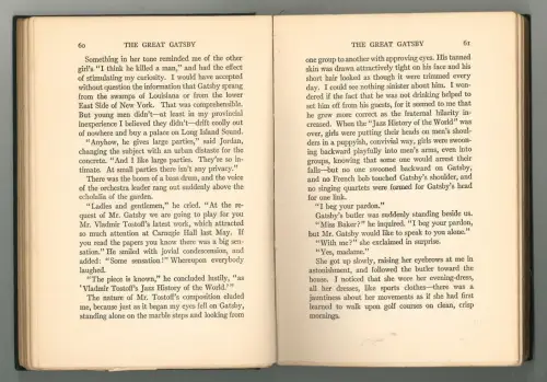 The Great Gatsby. FITZGERALD, F. Scott.
