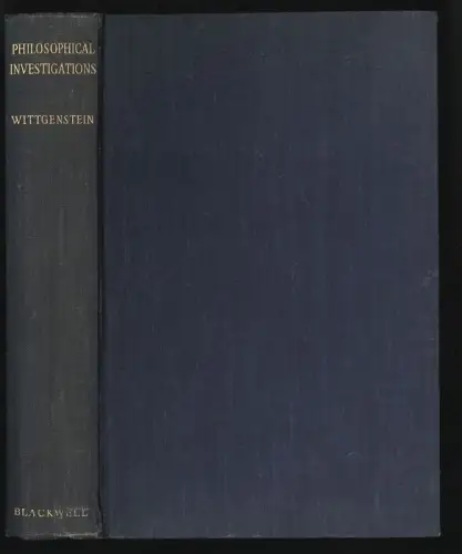 Philosophische Untersuchungen. Philosophical Investigations. WITTGENSTEIN, Ludwi