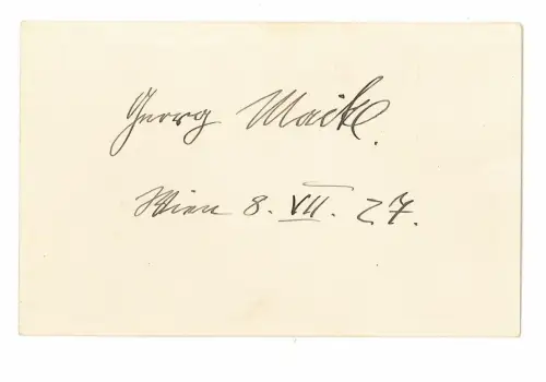 Eigenhändig signierte Karte. MAIKL, Georg, Opernsänger (1872-1951).