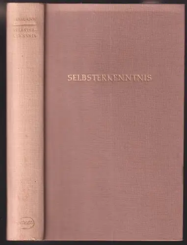 Selbsterkenntnis. Versuch einer philosophischen Autobiographie. BERDIAJEW, Nikol