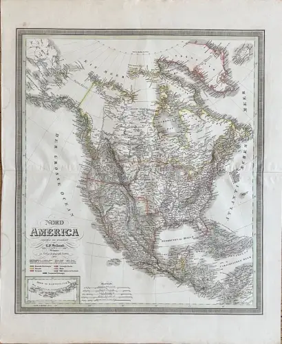 Nord America entworfen und gezeichnet von C. F. Weiland. WEILAND, C[arl] F[erdin