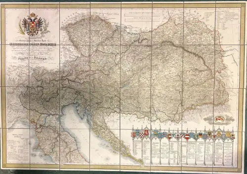 Neueste General-Post- und Strassen Karte der Oesterreichischen Monarchie mit pol