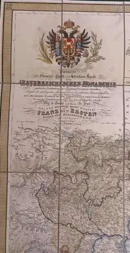 Neueste General-Post- und Strassen Karte der Oesterreichischen Monarchie mit pol