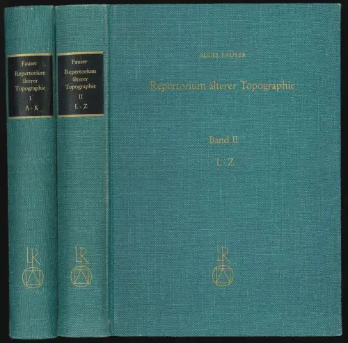 Repertorium älterer Topographie. Druckgraphik von 1486 bis 1750. FAUSER, Alois.