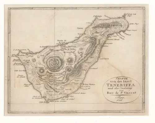 Charte von der Insel Teneriffa. BORY DE ST. VINCENT, [Jean Baptiste].