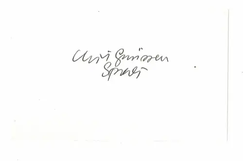 Grußkarte mit eigenhändiger Signatur. SPALT, Johannes, Architekt (1920-2010).