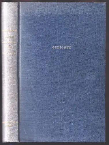 Gedichte. Hrsg. u. eingel. v. Erich Kahler. BROCH, Hermann.