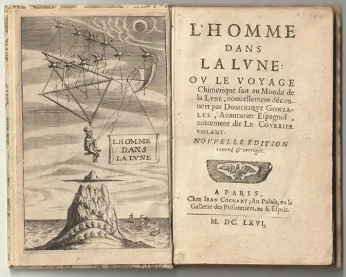 L`homme dans la lune ou le voyage Chimerique fait au Monde de la Lune, nouvellem