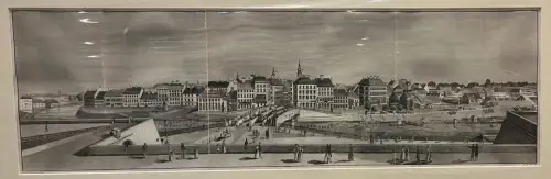 [Ansicht der Leopoldstadt mit der Ferdinandsbrücke]. WETT, J[ohann]. - BOGNER, A