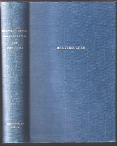 Der Versucher. Roman. BROCH, Hermann.
