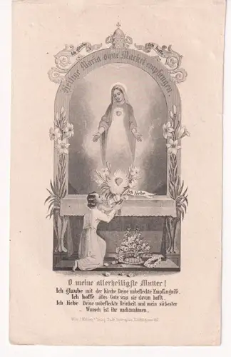 Heilige Maria ohne Mackel empfangen.