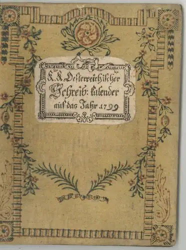 Oesterreichischer  Schreib-Kalender auf das Jahr nach der Geburt Jesu Christi 17