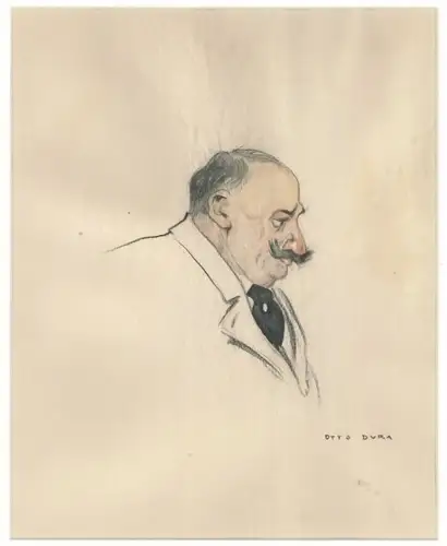 [Mann mit langem Moustache]. DURA, Otto.