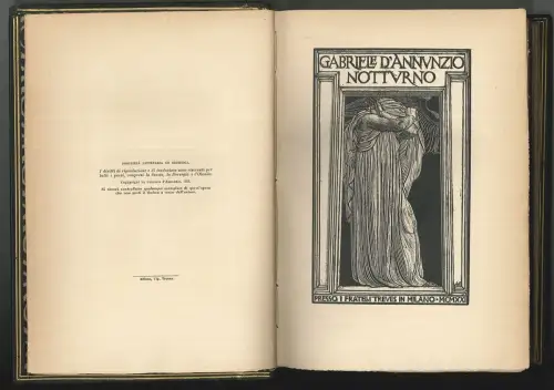 Notturno. D`ANNUNZIO, Gabriele.