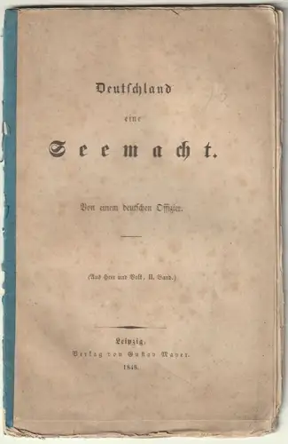 Deutschland eine Seemacht. Von einem deutschen Offizier.