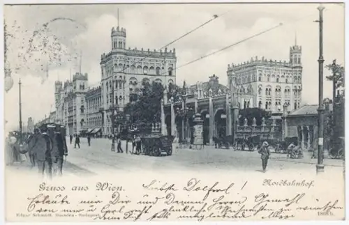 Gruss aus Wien. Nordbahnhof. 1890