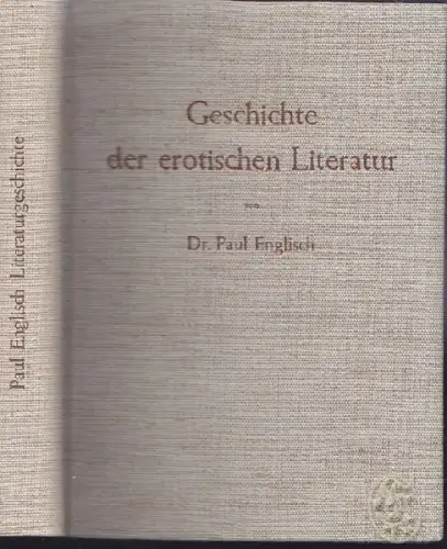 ENGLISCH, Geschichte der erotischen Literatur.... 1963