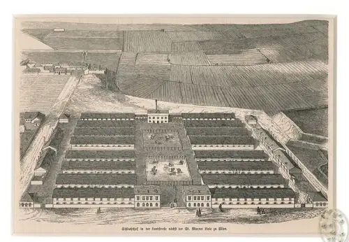 Schlachthof in der Landstraße nächst der St. Marxer Linie zu Wien.