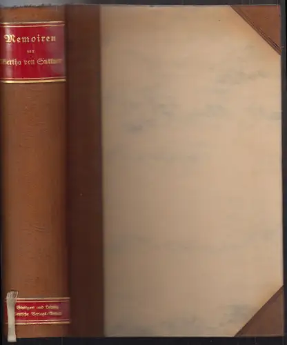 Memoiren. SUTTNER, Bertha v.