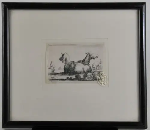 [Zwei Ziegen / Deux chèvres]. DELLA BELLA, Stefano (1610-1664)