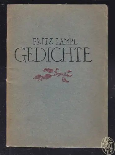 LAMPL, Gedichte. 1920