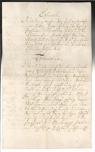 Extract aus den [...] Herrn Franz Wolfgang Freyherrn v. Schneburg [...] und den 