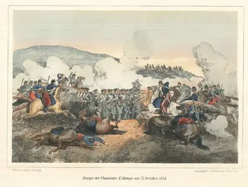 Attaque der Chasseurs d`Afrique am 25. Oktober 1854. Momente a. d. Russ. Türk Kr