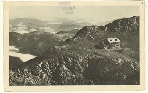 Schiestlhaus des Oesterrreichischen Touristenklub am Hochschwab (2100 m).