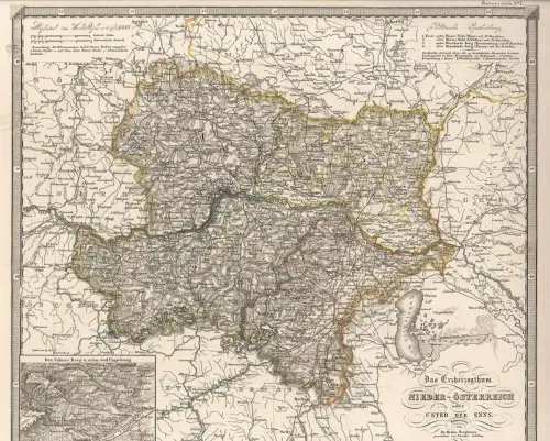 Das Erzherzogthum Nieder-Österreich oder Unter der Enns. BERGHAUS, Heinr[ich]. -